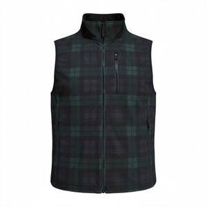 Polo Ralph Lauren Performance Black Watch Plaid Fleece Lined Vest Mens XXL Green